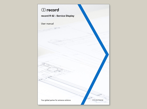 record R 62 service display – User manual 