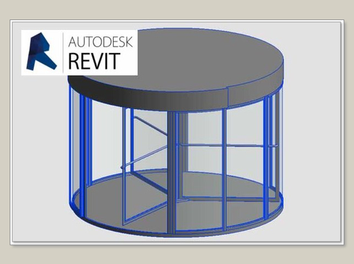 Revolving Door record K 31 – curtain wall panel